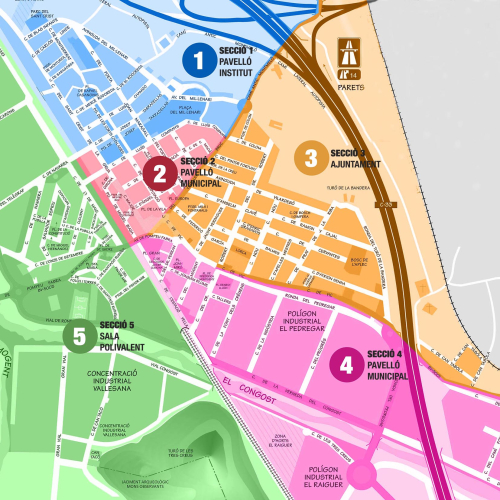 Distribució per seccions i col·legis