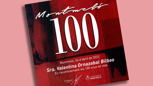 Placa commemorativa dels 100 any de Valentina Ornazabal