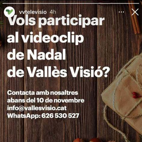 Vols participar en el videoclip de Nadal de Vallès Visió?