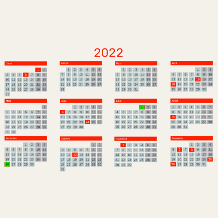 Calendari 2022