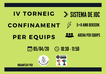 IV Torneig confinament per equips