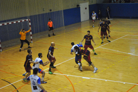 Partit de handbol entre el Barça B i el Granollers B, a Montmeló