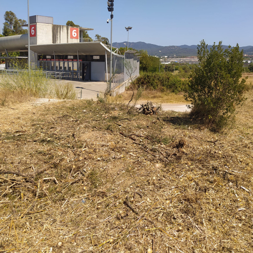 Treballs de millora dels boscos de Can Guitet i del Circuit