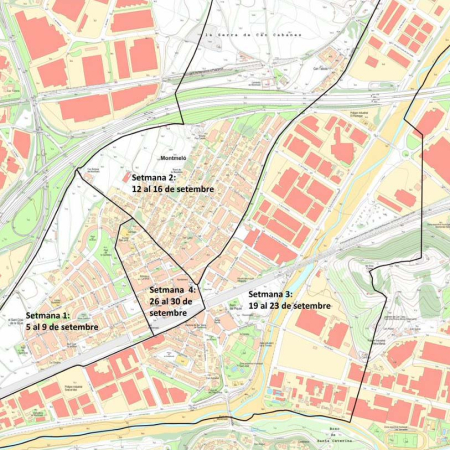 TRIA: mapa de Montmeló per sectors