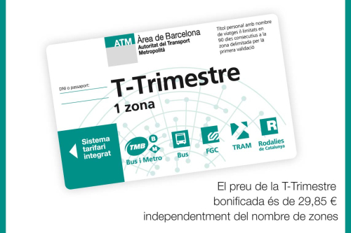 Descomptes a la T-Trimestre per a aturats