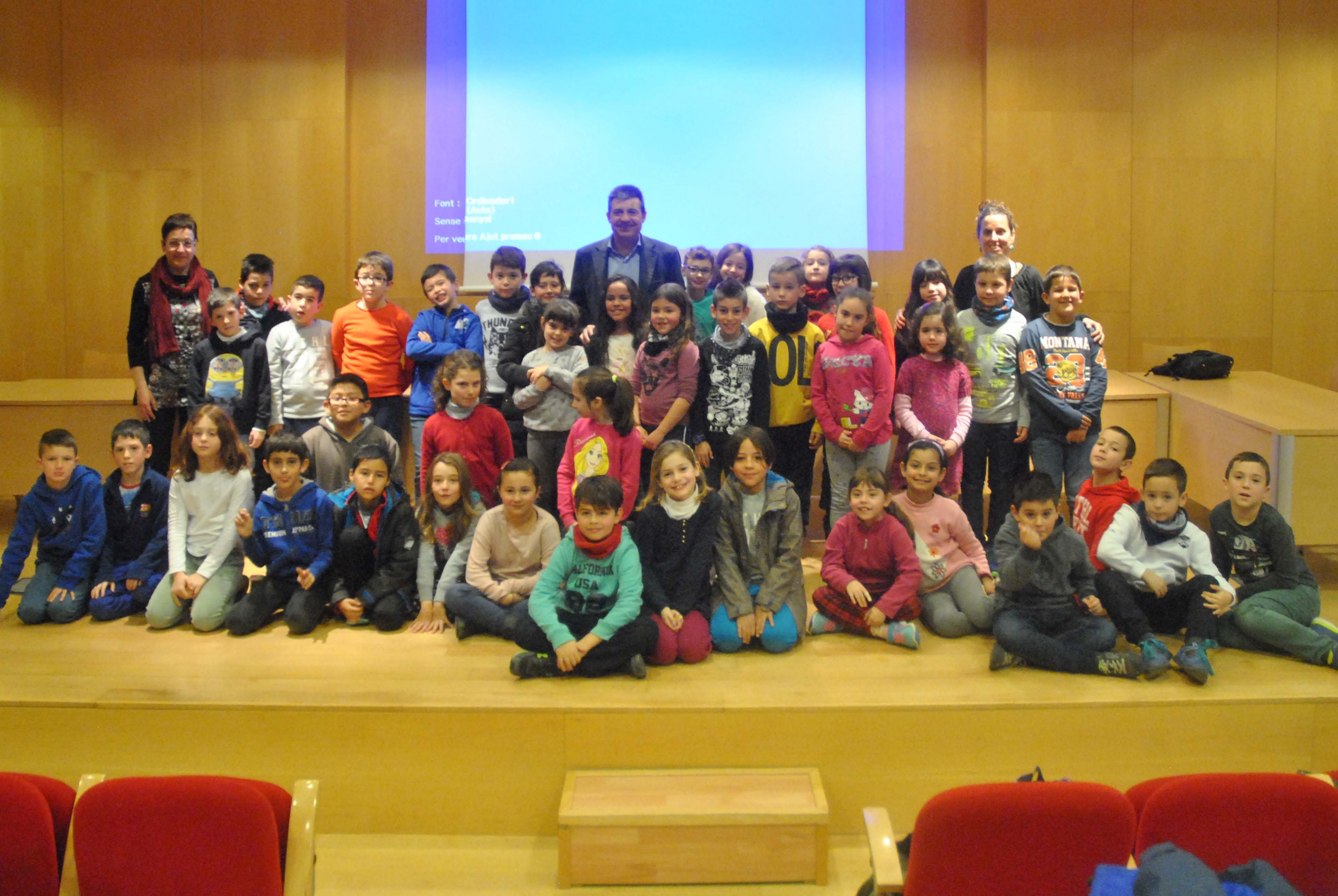 Alumnes de l´escola Pau Casals visiten l´Ajuntament